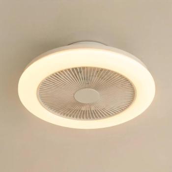 Lindby Vedin LED mennyezeti ventilátor, fehér, egyirányú áramkör, Ø 45 cm, RGBW kép