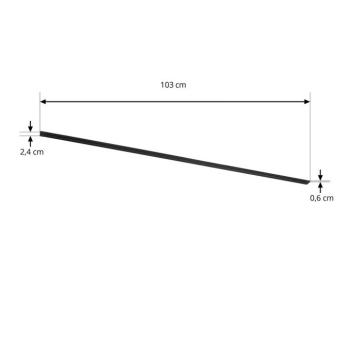 Lindby vezetősín Lumaro, fekete, alumínium, hossza 103 cm kép
