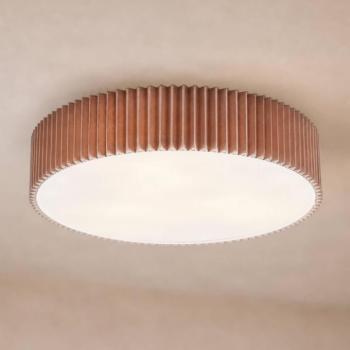 Lindby Zoey mennyezeti világítás, Ø 52 cm, taupe, vászon kép