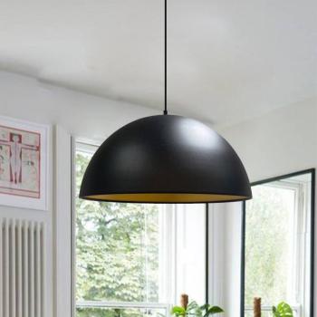 Lipeo függőlámpa, fekete/arany, Ø 40 cm, fém, E27 kép