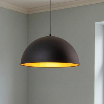 Lipeo lógó világítás, fekete/arany, Ø 50 cm, fém, E27 kép
