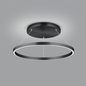 Lisa-D LED függőlámpa, gyűrű alakú, fekete kép
