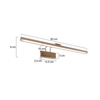 Litho LED fali világítás, bronz, fém, CCT, szélesség 60 cm kép