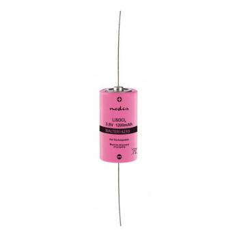 Lítium akkumulátor tionil-klorid ER14250 | 3.6 V DC | Lítium Tionil-Klorid | 1200 mAh | 1 – Buborékfólia | ER14250 | Forrasztó Huzal | Rózsaszín kép