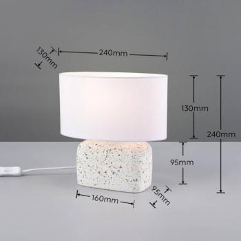 Livare asztali lámpa, magasság 24 cm, fehér/színes, beton/szövet kép