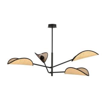 Lógó lámpa Vene, fekete/rattanoptik, 4 izzós kép