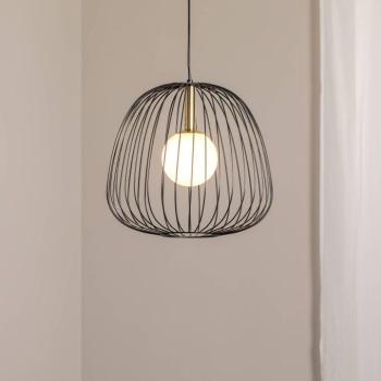 Lógó világítás Bell M, Ø 33 cm, 1 izzó, fekete/arany/fehér kép