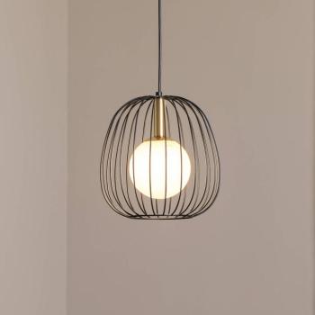 Lógó világítás Bell S, Ø 24 cm, 1 izzó, fekete/arany/fehér kép