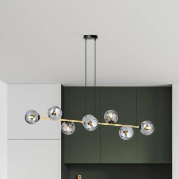 Glassy lógó világítás, fekete/arany/grafit, 140 cm, 8 izzós kép