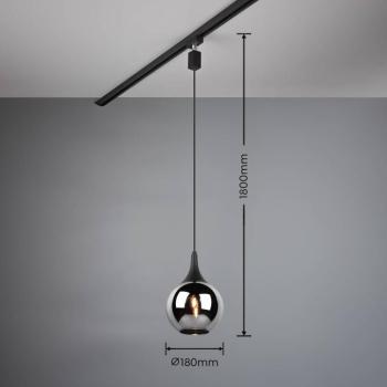Lumina függesztett lámpa DUOline-hoz, fekete/króm színű kép