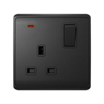LONDON SINGLE SOCKET WITH 2P BUTTON SWITCH NEON AN kép