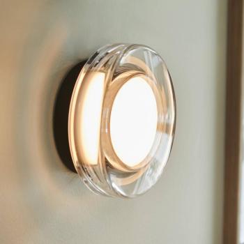 LOOM DESIGN Hugo LED fali lámpa, átlátszó, Ø 17 cm, IP65, CCT kép