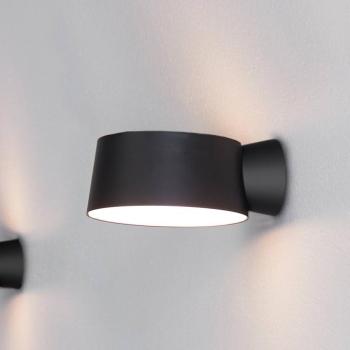 LOOM DESIGN LED fali világítás Cookie fekete alumínium Ø 15 cm kép