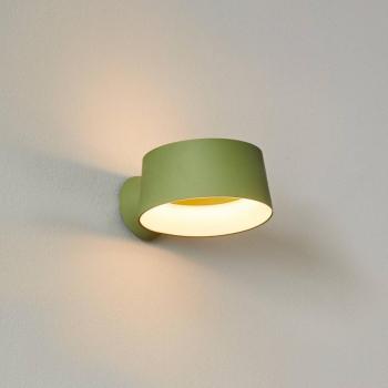 LOOM DESIGN LED fali világítás Cookie, zöld, alumínium, Ø 15 cm kép