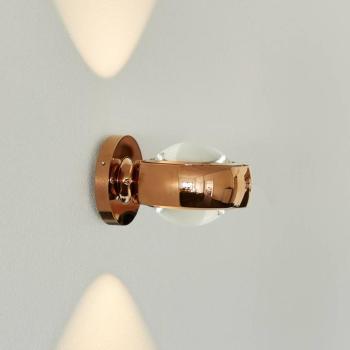 LOOM DESIGN LED fali világítás Optic rózsaszín arany alumínium Ø 12 cm kép