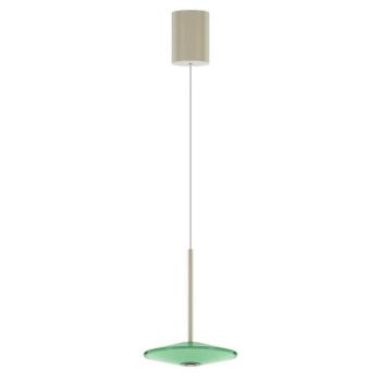 LOOM DESIGN LED függő világítás Solene, zöld, üveg, Ø 20 cm kép