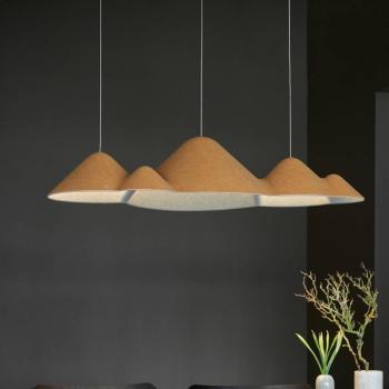 LOOM DESIGN LED lógó világítás Panorama, sárga/szürke filc 106 cm kép