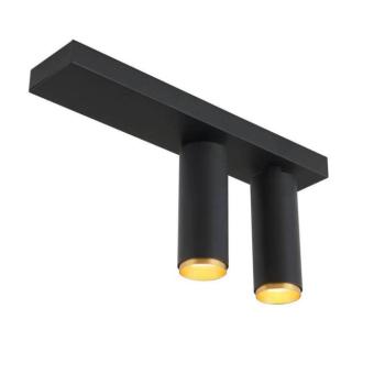 LOOM DESIGN LED mennyezeti spotlámpa X-Beam, 2 izzós, fekete kép