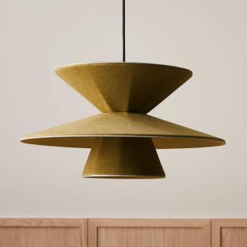 LOOM DESIGN LED lógó világítás Morphic, zöld, filc, Ø 50 cm kép