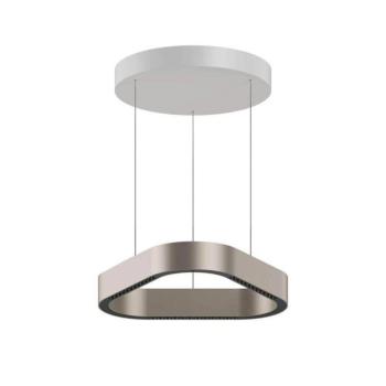 LOOM DESIGN Trigon LED függő világítás, krém, alumínium, 40 cm kép