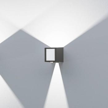 LOOM DESIGN LED kültéri falilámpa Una (felfelé/lefelé/elöl) kép