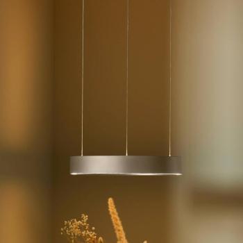 LOOM DESIGN Velora LED lógó lámpa, krém színű, Ø 40 cm, dimmelhető fényerővel kép