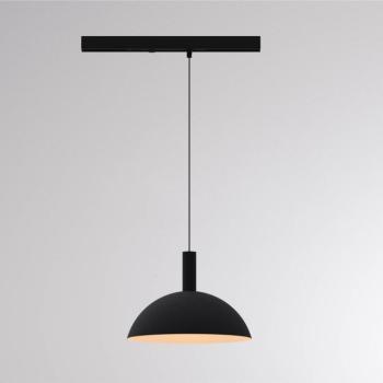 LORA II LED-es sínre szerelhető függőlámpa, fekete, Ø 24 cm, 40° CCT, kép