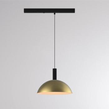 LORA II LED-sínre szerelhető függőlámpa, sárgaréz, Ø 24 cm, 40° CCT, háromfázisú kép