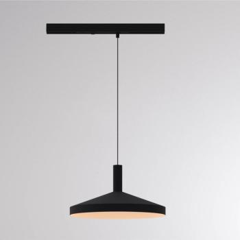 LORA III LED-sínre szerelhető függőlámpa, fekete, Ø 36 cm, 40° CCT, háromfázisú kép