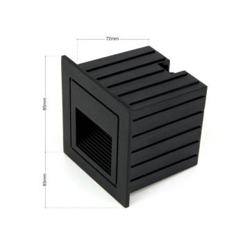 Loro LED fali lámpa, fekete, szélesség 8,5 cm, alumínium kép