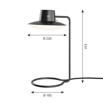 Louis Poulsen AJ Oxford árnyékoló fekete /opál 41 cm kép
