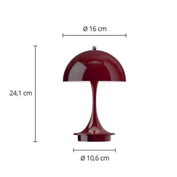 Louis Poulsen Panthella PORTABLE 160 V3, átlátszatlan bordó kép