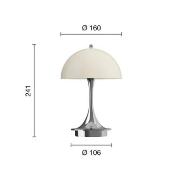 Louis Poulsen Panthella PORTABLE 160 V3, opál króm/bézs kép