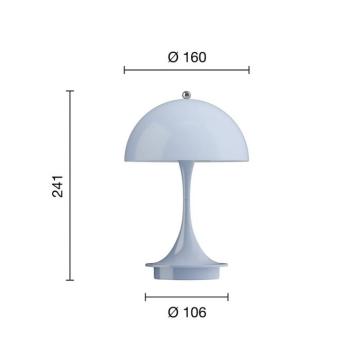 Louis Poulsen Panthella PORTABLE 160 V3, opál világoskék kép