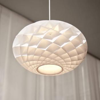 Louis Poulsen Patera Oval függőlámpa, E27, fehér, Ø 50 cm kép