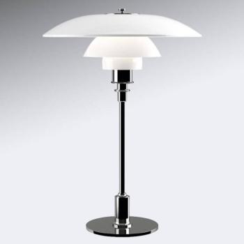 Louis Poulsen asztali világítás PH 3 1/2-2 1/2, króm/fehér, 47 cm kép