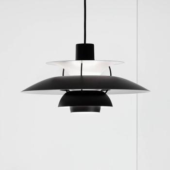 Louis Poulsen PH 5 500 lógó lámpa, monokróm fekete, Ø 50 cm kép
