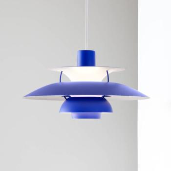 Louis Poulsen PH 5 500 lógó lámpa, egyszínű kék, Ø 50 cm kép