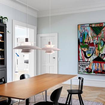 Louis Poulsen PH 5 500 lógó lámpa, monokróm rózsaszín, Ø 50 cm kép