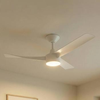 Lucande Airona LED mennyezeti ventilátor, fehér, egyenáramú, csendes, kép