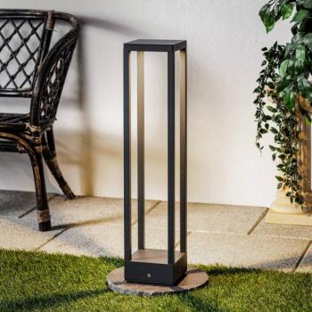 Lucande Carlota LED-es függőlámpa, antracit, 65 cm, fém
