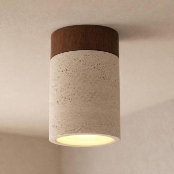 Lucande Carlotta mennyezeti világítás, átmérő 12 cm, bézs, beton, E27 kép