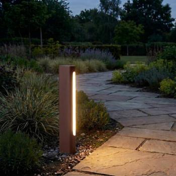 Lucande Celiora LED ösvény világítás, magasság 45 cm, barna, IP65 kép