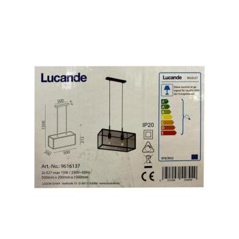 Lucande - Csillár zsinóron BEYZA 2xE27/15W/230 4251096558449