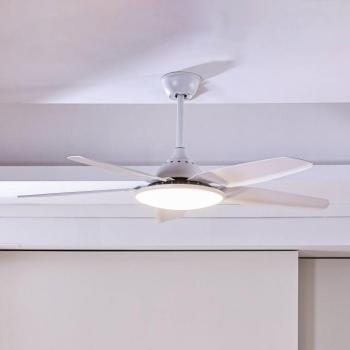 Lucande Divian LED mennyezeti ventilátor, fehér, DC, csendes, CCT kép