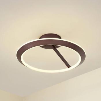 Lucande Eldra LED mennyezeti világítás, kávébarna, Ø 55 cm, CCT kép
