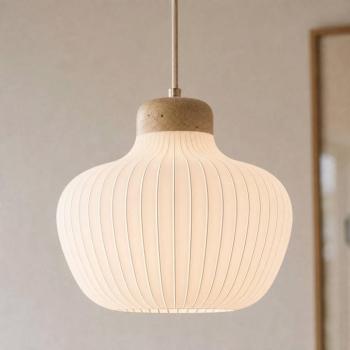 Lucande Eloise lógó világítás, Ø 30 cm, fehér, textil, E27