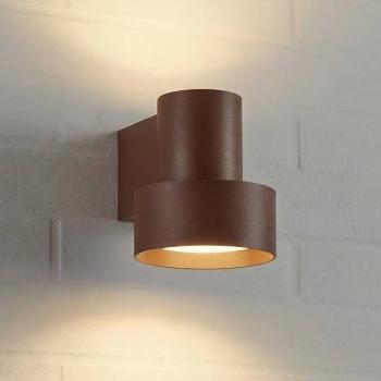 Lucande Elune LED kültéri fali lámpa, barna, IP44, felfelé/lefelé kép