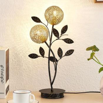 Lucande asztali világítás, Evory, 48 cm, 2 izzós, fekete/arany, G9 kép