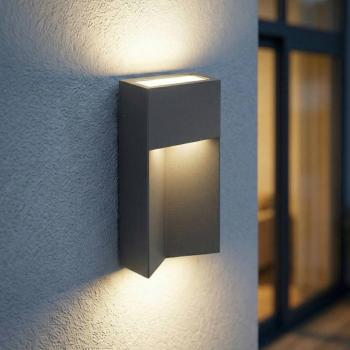 Lucande Kaholo LED kültéri fali világítás, matt fekete, CCT, IP44 kép